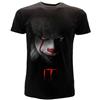 IT Maglietta Nera Clown Face of Clown Stephen King Film Ufficiale Originale 2017