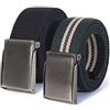 Mile High Life Canvas Web Belt | Cut to Fit Up to 52'' | Flip-Top Matte Silver Nickel Buckle 12 Colors'