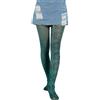 Kfsghdnz Collant da donna con stampa floreale a forma di cuore in rete pura collant funky vintage colorato sexy coscia calze a vita alta collant