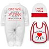 Corredino Neonato body neonato Papà Stupendo e fantastico Mamma stupenda e meravigliosa regalo nascita
