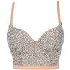 Woboren Corsetto da Donna con Reggiseno,Top Corto con Bustino di Strass