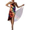 maxToonrain Costume da bagno estivo da donna, in chiffon, con nappe, copricostume da bagno da spiaggia, per donna