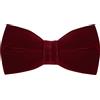 King & Priory Papillon di lusso in velluto rosso bordeaux, Rosso, Taglia unica