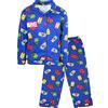 Marvel - Pigiama per bambini - Pigiama blu con bottoni Supereroi - 100% cotone pigiameria - Prodotti ufficiali