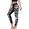 Kamviluer Leggings per Halloween da Donna, per Costume di Halloween, Allenamento, Corsa, Scheletro, Stretti, Elasticizzati, Divertenti Pantaloni