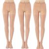 Manzi, 3 paia di collant da donna per balletto e danza, modello basic convertibile