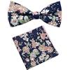 DB Dickie Bow Set da uomo di lusso in cotone pre-annodato papillon e tasca quadrata