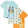 BlueY & Bingo - Confezione da Tre - Maglietta a Maniche Corte per Bambini - 100% Cotone