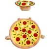 Jiuvaso Costume da pizza di Halloween con cappello decorativo, costume da cosplay per carnevale in maschera