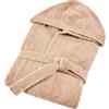 Bassetti Time Accappatoio Spugna con Cappuccio Uomo Donna da 360 gr/mq, Corda, XXL