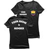 lepni.me Maglia da Calcio Donna Columbia Maglietta | Nome e Numero | Bandiera Colombiana, Distintivo | Campionato Europeo di Calcio 2024