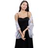 LumiSyne Donna Scialle Stola Setoso Per Abito Da Sera Scintillanti Sciarpa Iridescente Tulle Leggero Sciarpa Lunga Sciarpe Elegante Cerimonia Foulard Per Sposa Matrimonio Prom Festa