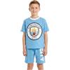 MANCHESTER CITY F.C. - Pigiama da ragazzo, maglietta e pantaloncini, idea regalo per ragazzi