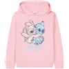 Disney Felpa con cappuccio rosa con scritta Lilo and Stitch e Angel, per bambine