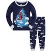 Colobe Pigiama Ragazzo Squalo Astronauta Razzo Cotone Lungo Pyjama Sets Vestiti Bambino Invernale Due Pezzi Impostato Natalizio Regalo per Ragazzi 1-12 Anni