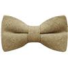 King & Priory Papillon Giallo Oro con Disegno a Spina di Pesce