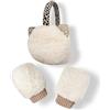 Gifts Treat Girls Knitted Earmuffs Mittens and Scarf Set Kids Winter Warm Ear Muffs and Gloves Neck Warmer Set in Cute Animal Design