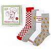 Urban Eccentric Set regalo per pizza unisex, 4 paia di calzini in cotone di alta qualità