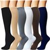 feifanshop 6 paia Graduata Calze a Compressione Per Donne E Uomo - Il Miglior Equipaggiamento Per La Corsa, Infermieri, Sindromi Tibiali, Viaggi In Aereo, Gravidanza. Incrementa La Circolazione E Il Recupero