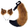 WAZHAKU Set di 2 orecchini da volpe per cosplay - Costume di carnevale per bambini adulti con orecchie di volpe fascia per bambini Halloween Carnevale festa