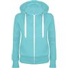 SCBFDI Giacca Primaverile Donna, Giacche Donna Autunnali, Felpa Autunno di Base Esterno Manica Lunga Tinta Unita con Cappuccio Stirata