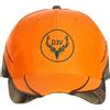 DJV Cappellino di segnalazione arancione/camouflage - Cappello da caccia con motivo mimetico e superficie segnaletica - Alta visibilità durante la caccia - Cappuccio regolabile per cacciatore e guida
