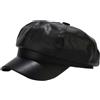 Yanmucy Newsboy Cappelli da Donna Moda Pelle PU Inverno Visiera Paperboy Cappello Vintage Classico Berretto Caldo per Donne Ragazze, Cachi, Taglia Unica