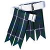 BELGLY Calze da kilt da uomo, con fibbie regolabili, tinta unita e tartan, giarrettiera in lana acrilica a punta