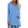 SCBFDI Maglia Donna Scuola Taglia Grossa Autunno Maglione Classico Manica Lunga Tinta Unita Leggero V Neck Sottile