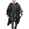 ChahuerOu Cappotto Poncho di Lana con Pullover Sciolto con Mantello Scialle alla Moda da Uomo