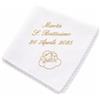Coccole - Fazzoletto Battesimo Personalizzato 35x35 cm con Nome e Data - Fazzoletto Battesimo per Cerimonia in Tessuto Piquet - Regalo Battesimo Ideale Made in Italy