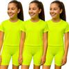 PopCouture Confezione da 3 - Pantaloncini sportivi da ragazza, per ginnastica, ciclismo