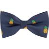 King & Priory Papillon Ricamato Ananas Blu Navy a spina di pesce