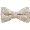 King & Priory Papillon Beige in Tessuto a Quadretti, Farfallino