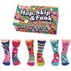 United Oddsocks - Scatola 6 Oddsocks per ragazze UK 12-5.5 (Hop Skip & Funk)