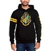 Elbenwald Harry Potter Hoodie Hogwarts Coat of Arms And School Coat of Arms Front Print And Sleeve Stampa con Cappuccio e Borsa per Uomini