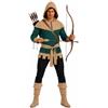 Fun Shack Costume Robin Hood Uomo, Costume Halloween Uomo | Maglia Verde con Cappuccio, Cintura & Copristivali, Stile Arciere Medievale, Perfetto per Halloween, Ideale per Travestirsi