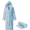 BIANCHERIAWEB Accappatoio Con Cappuccio Tinta Unita, 100% Cotone, Asciugatura Rapida, Uomo Donna Unisex, In Spugna con Tasche e Cintura, Morbido Assorbente Resistente e Lavabile in Lavatrice