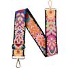 Disnace Tracolla per Borsa Donna, Cinghia Tracolla Regolabile per Borse, Sostituzione Stile-Boho con Moschettone, Cinghia Larga 5cm, Design Étnico, Accessori DIY per Borse a Tracolle
