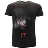 It Maglietta Nera Clown IT Face of Clown Stephen King Film Ufficiale Originale 2017