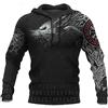 keephen Uomini Viking Felpa con Cappuccio Moda Casual Viking Tattoo 3D Stampato Pullover a Maniche Lunghe Felpa Giacca Top