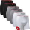 DANISH ENDURANCE Boxer Uomo in bambù Ultra Morbido, Mutande Boxer Bamboo Comodi, Traspiranti, 6 o 10 Paia Multicolore (2xNero/Rosso, 2xGrigio, 2xBianco) 6-pack w/ fly