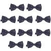 DonDon Set da 10 papillon da uomo 12 x 6 cm già legato e infinitamente regolabile