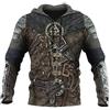 keephen Felpe vichinghe da uomo3D Print Viking Ragnar Viking Warrior Fashion Loose Long Sleeve Felpa Pullover Jacket Viking Cosplay Costume