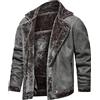 sutelang lurryly Giacca da uomo in pelle PU Antivento Moto Giacca Teddy Jacket Baseball Casual Similpelle Giacca Moto Giacca da Motociclista Vera Pelle