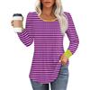 SCBFDI Camicia Donna Sportivo Taglia Grossa Vacanza Top Carino Manica Lunga più Morbido Camicette Collo in Barca