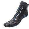 R-Evenge CALZA WELLNESS CALZARE TECNICO PER TUTTE LE ATTIVITÀ IN PALESTRA, PILATES, YOGA, GINNASTICA POSTURALE, TRX, CROSSFIT, CALISTHENICS, ANTISCIVOLO (GRIGIO MELANGE/AZZURRO GLITTER, S 34-37)