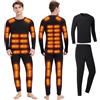 GHKWXUE Completo Intimo Termico riscaldante Intelligente a 42 Zone per Uomo e Donna,Ricarica USB Abbigliamento Invernale riscaldato & S