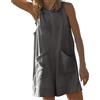 YIzdegg Salopette da donna senza maniche, estiva, in cotone, con tasche, tuta per pantaloni, comoda, morbida, con gamba larga, traspirante, abito da spiaggia vintage