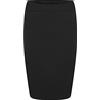 Shop & Stop Gonna longuette da donna, tinta unita, in jersey con elastico in vita, lunghezza al ginocchio, taglie forti 40-54